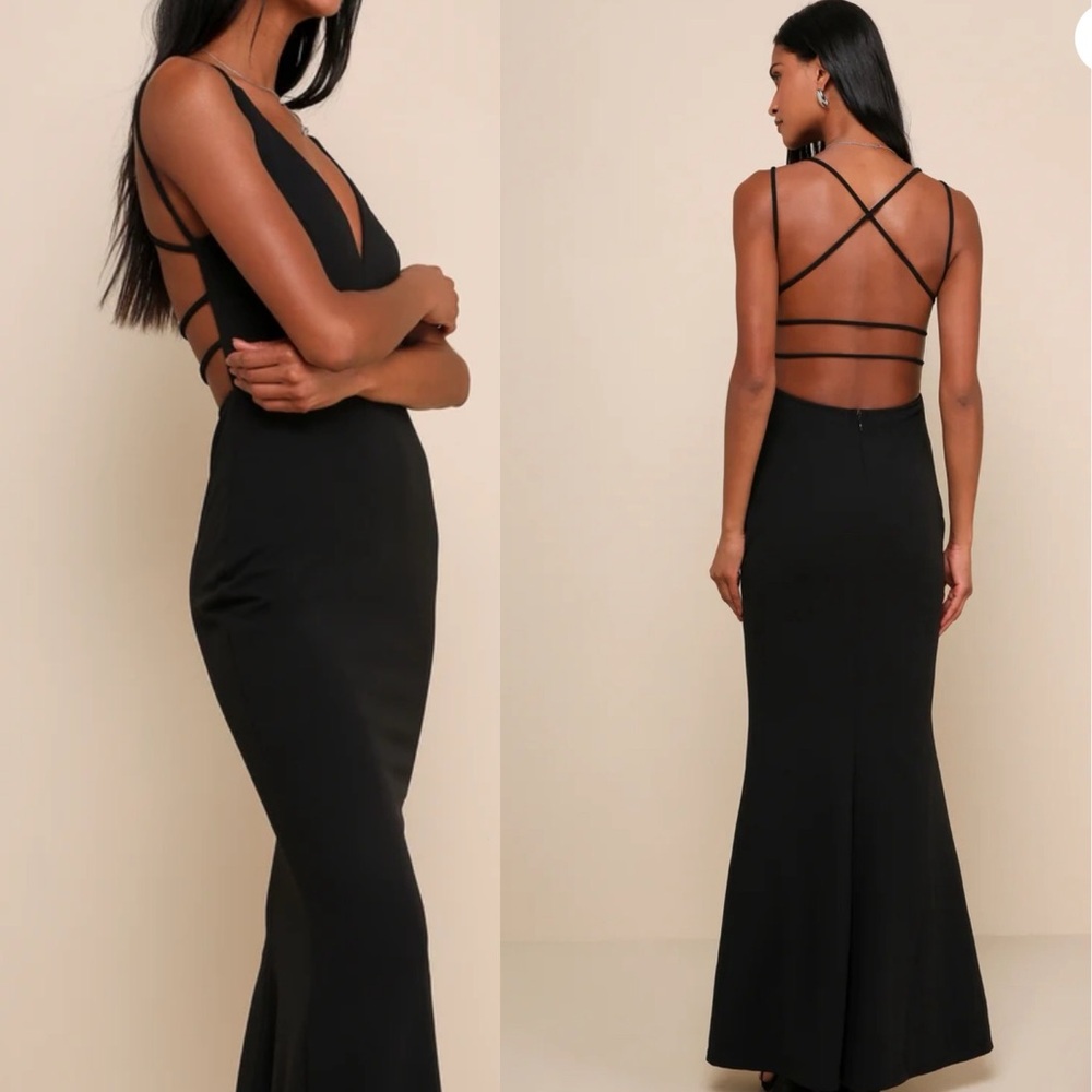 Lulus Elegant Black Evening Gown